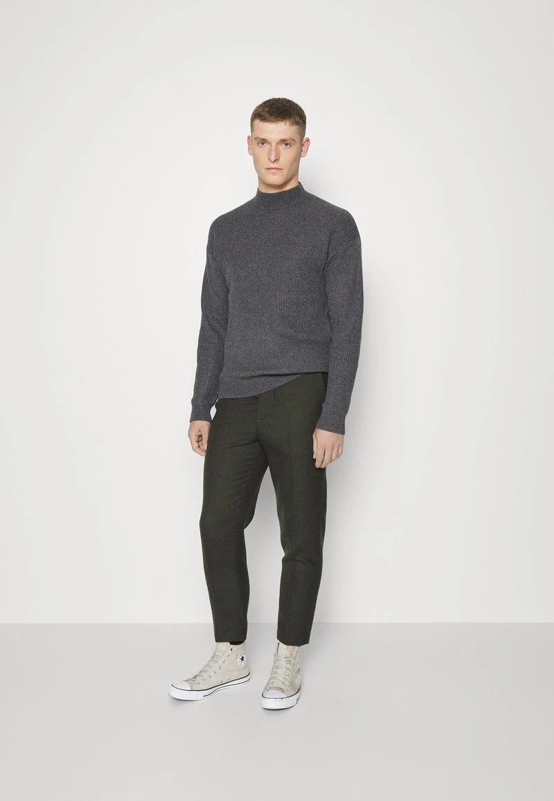 Pier One Hombre Jersey De Punto - Mottled Dark Grey - Imagen 2