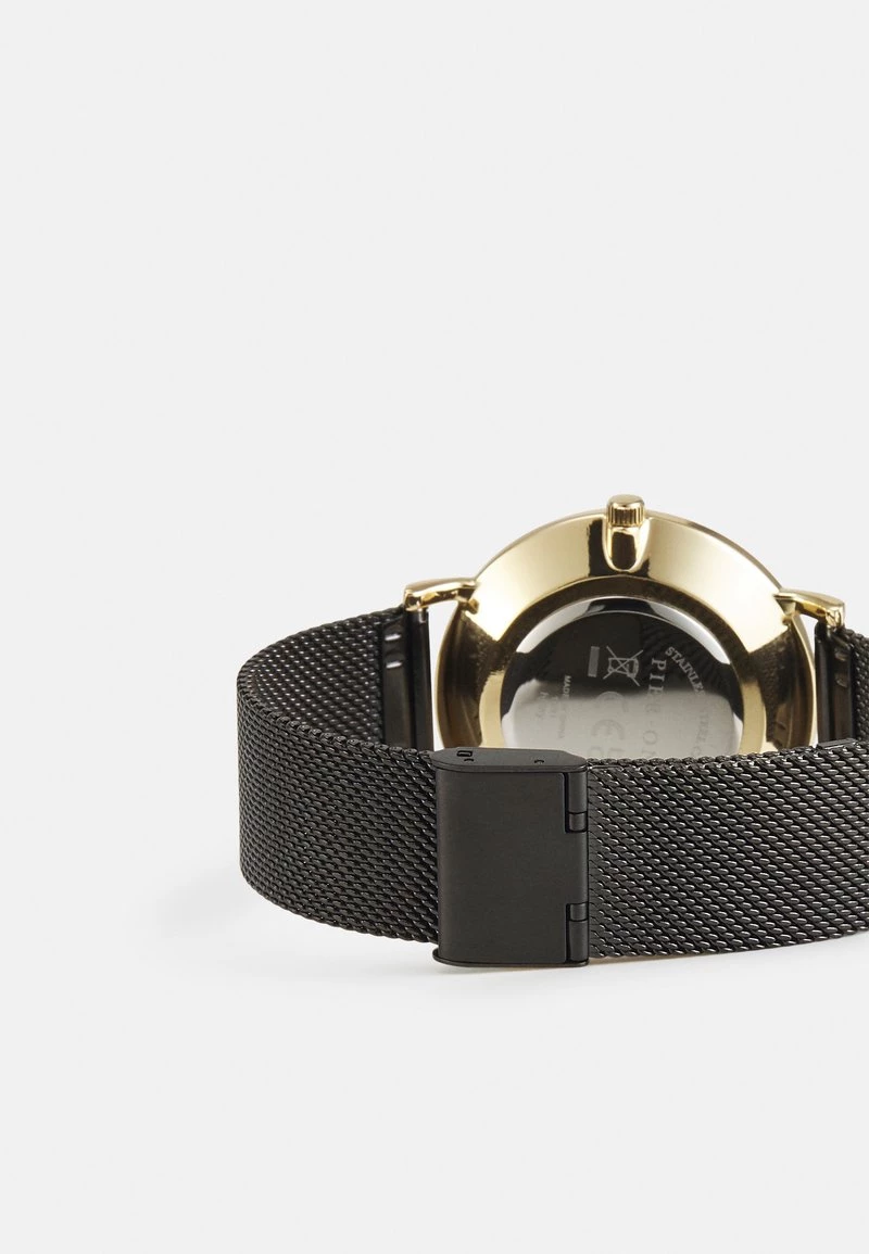 Pier One Unisexo Reloj - Black/goldcoloured - Imagen 2