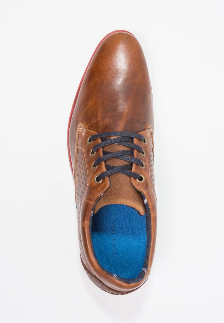 Pier One Hombre LEATHER - Zapatos Con Cordones - Cognac - Imagen 2