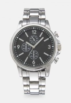 Pier One Unisexo UNISEX - Reloj - Silver-coloured/black