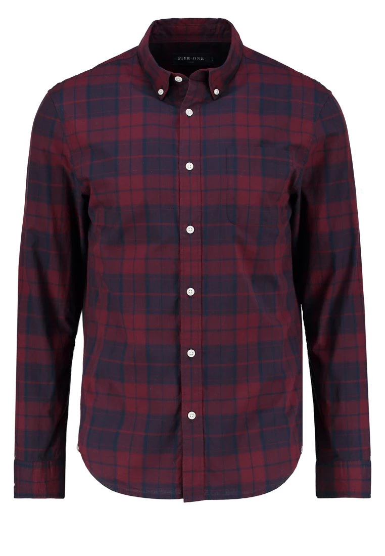 Pier One Hombre Camisa - Dark Blue/bordeaux - Imagen 6