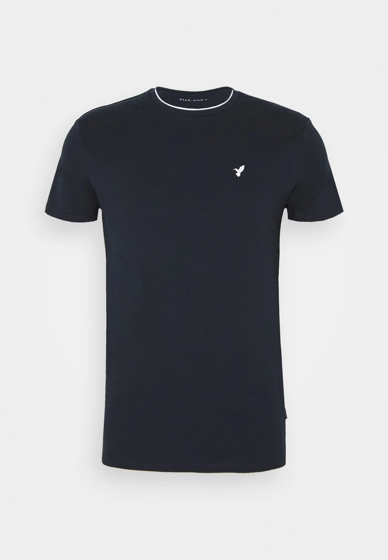Pier One Camiseta Básica - Dark Blue, Hombre - Imagen 5