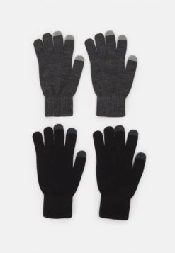 Pier One Hombre 2 PACK - Guantes - Black/grey