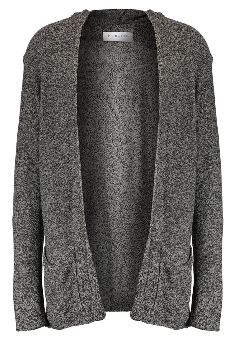 Pier One Hombre Chaqueta De Punto - Light Grey/black - Imagen 5