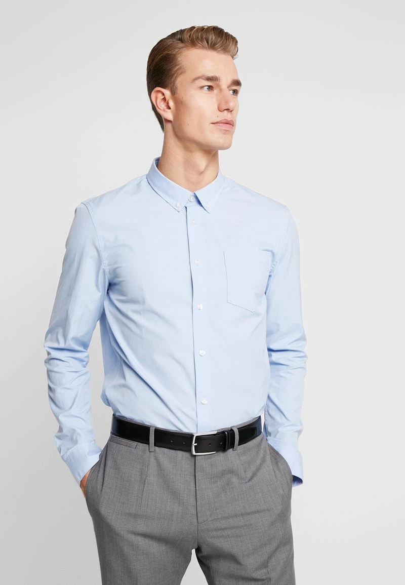 Pier One Hombre 2 PACK - Camisa Elegante - White/light Blue - Imagen 2