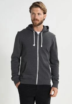 Pier One Hombre Sudadera Con Cremallera - Black Melange