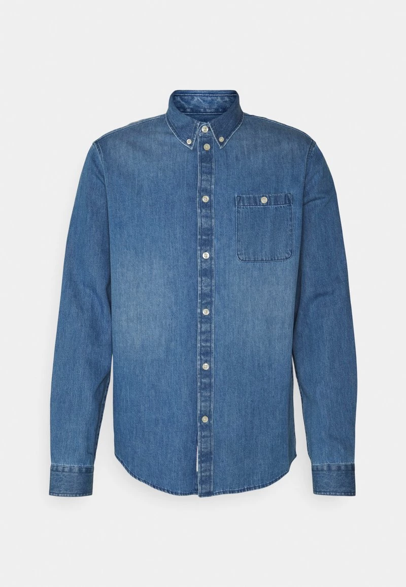 Pier One Hombre DENIM SHIRT - Camisa - Blue Denim