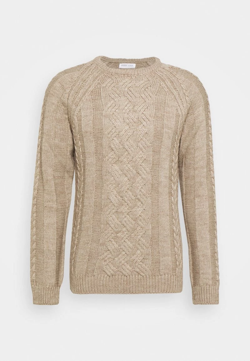 Pier One Hombre Jersey De Punto - Mottled Beige - Imagen 4