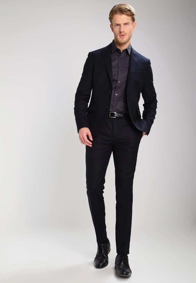 Pier One Hombre Camisa Elegante - Dark Grey - Imagen 2