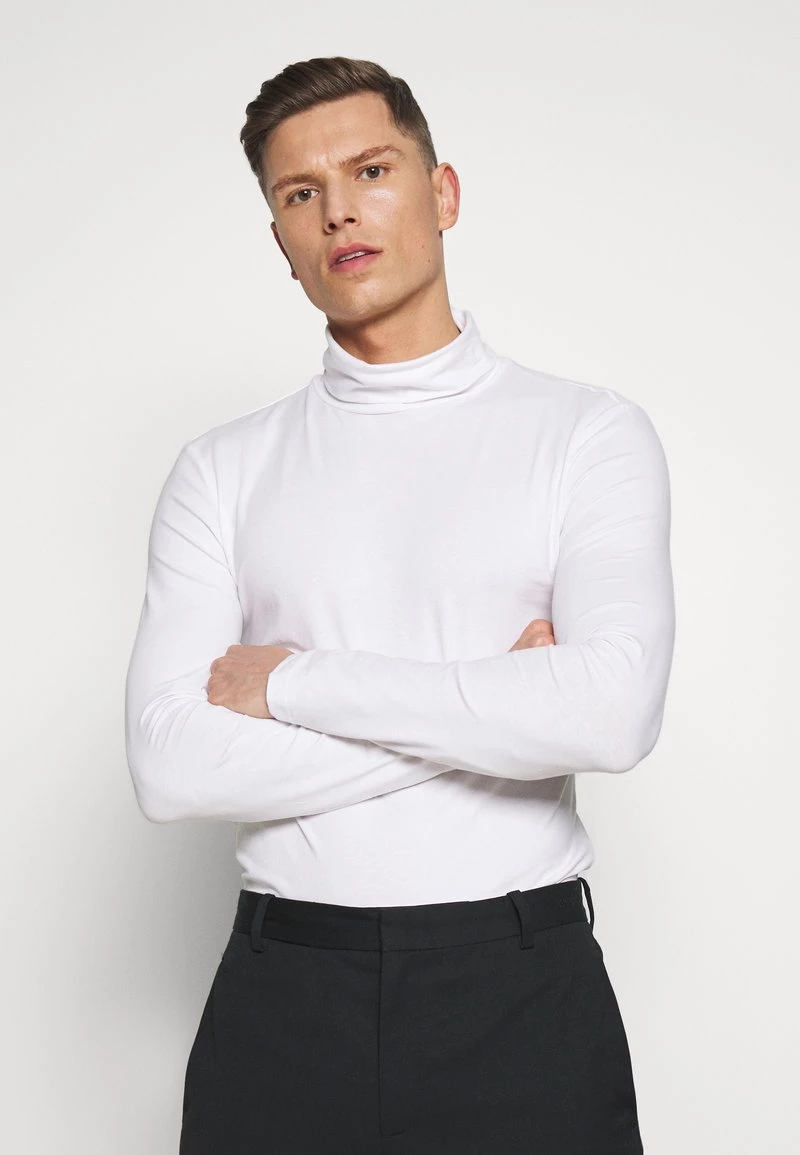 Pier One Hombre 2 PACK - Camiseta De Manga Larga - White/black - Imagen 3