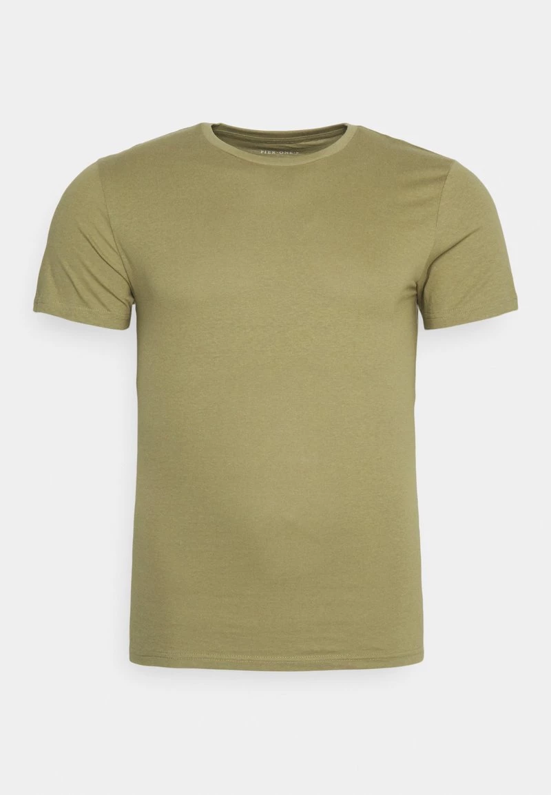 Pier One 5 PACK - Camiseta Básica - Orange/dark Blue/green, Hombre - Imagen 5