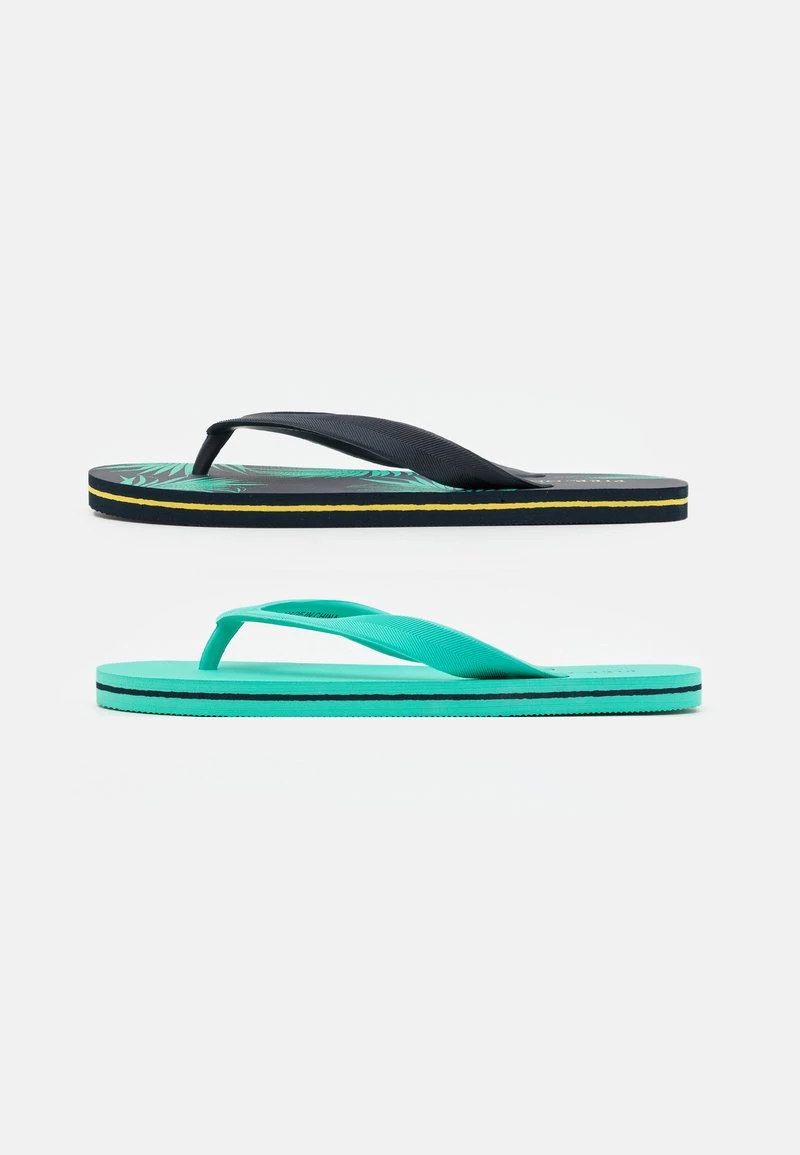 Pier One 2 PACK - Chanclas De Dedo - Dark Blue/green, Hombre