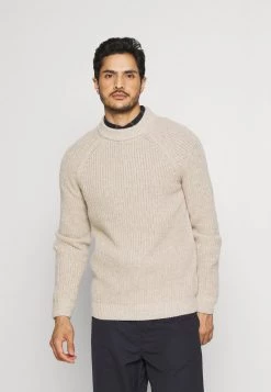 Pier One Hombre CHUNKY MOCKNECK JUMPER - Jersey De Punto - Mottled Beige
