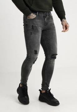 Pier One Hombre Vaqueros Pitillo - Black Denim