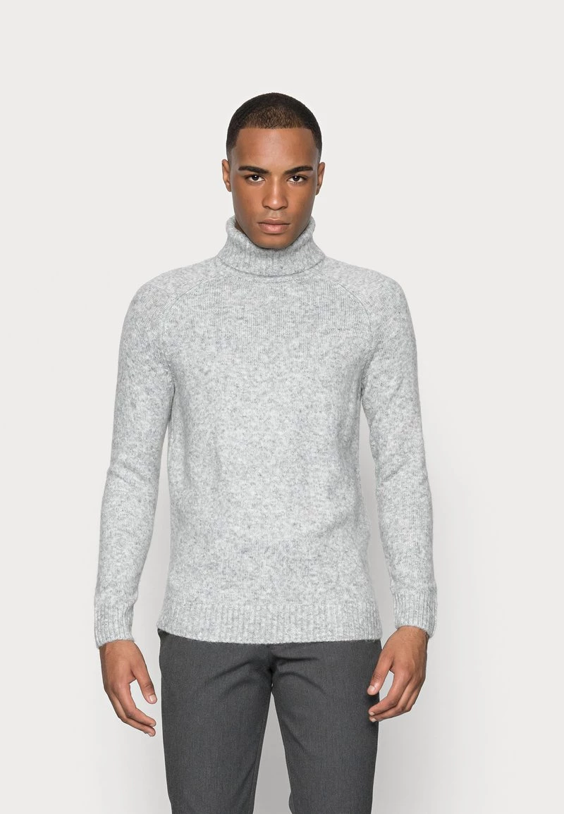 Pier One Hombre ESSENTIAL WINTER TURTLENECK / 512 - MOTTLED BLUE - Jersey De Punto - Mottled Light Grey
