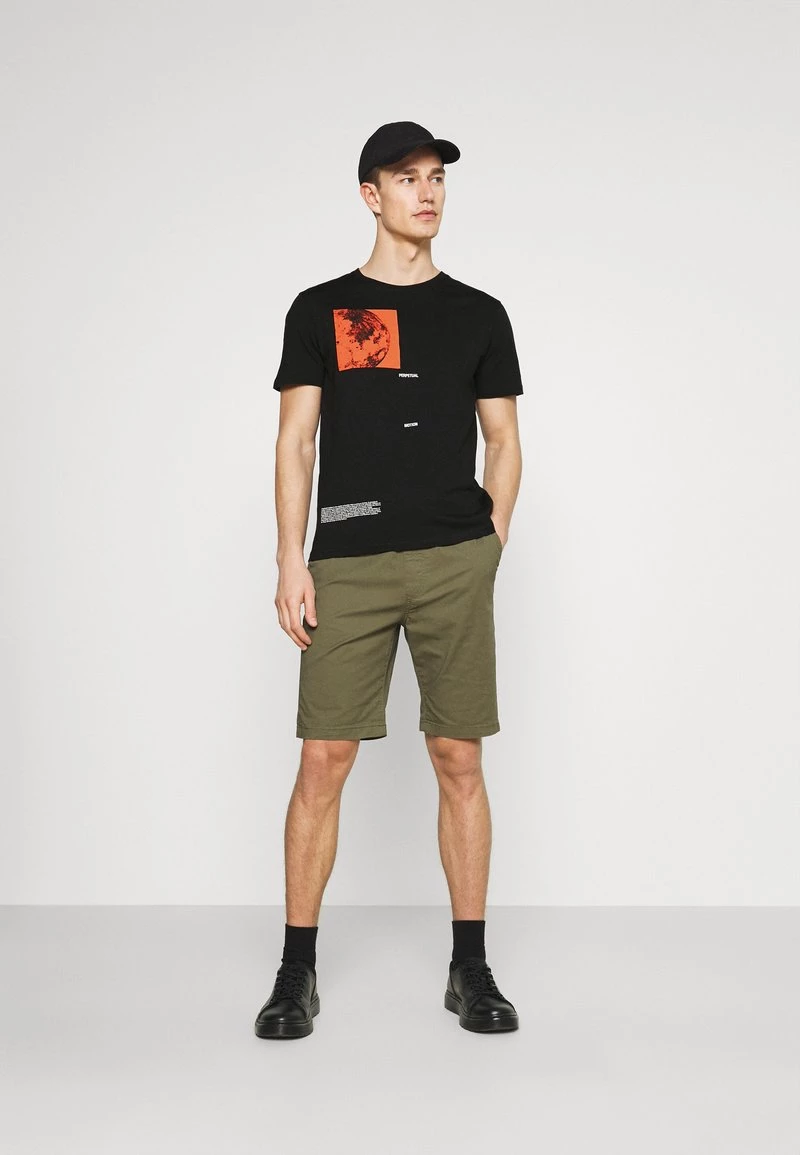 Pier One Hombre Camiseta Estampada - Black - Imagen 2