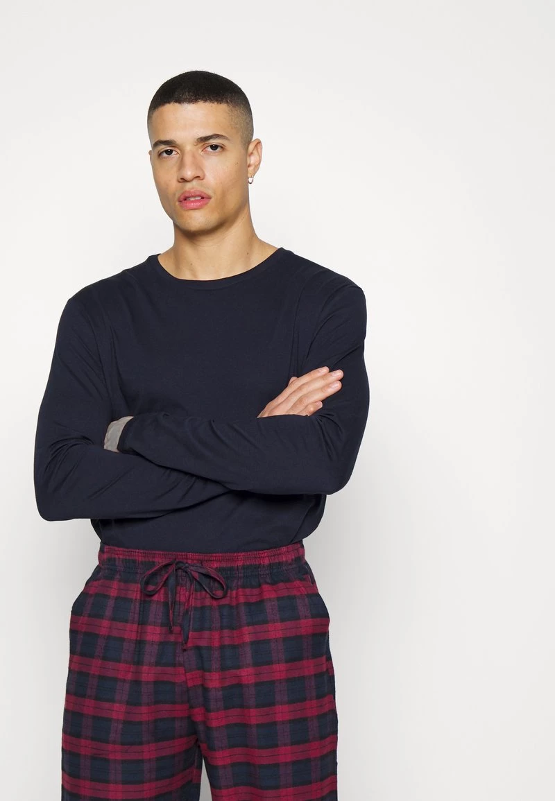 Pier One Hombre Pijama - Dark Blue/bordeaux - Imagen 4