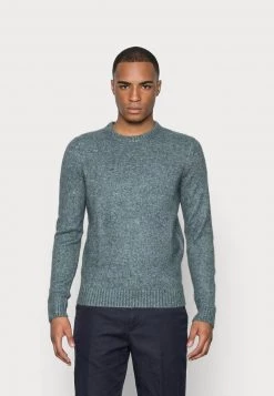 Pier One Hombre ESSENTIAL WINTER CREWNECK - Jersey De Punto - Blue/grey