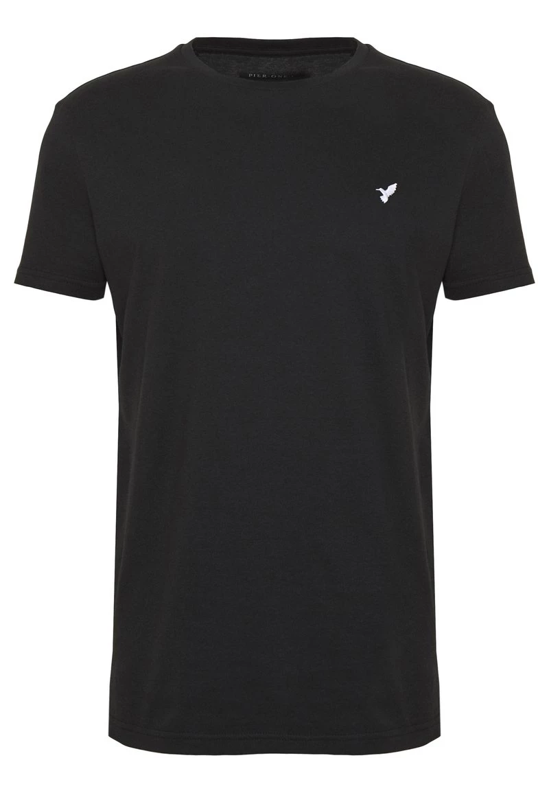 Pier One Hombre Camiseta Básica - Black - Imagen 4