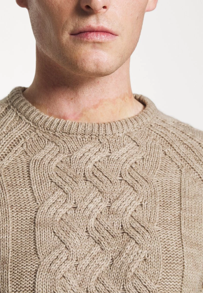 Pier One Hombre Jersey De Punto - Mottled Beige - Imagen 5