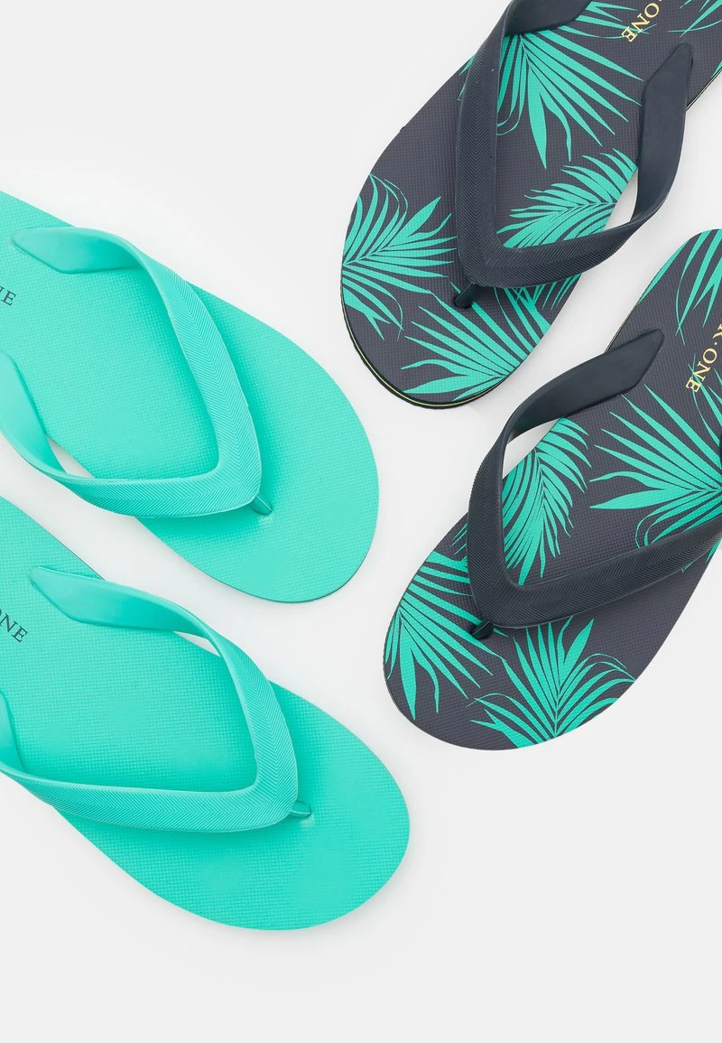 Pier One 2 PACK - Chanclas De Dedo - Dark Blue/green, Hombre - Imagen 6