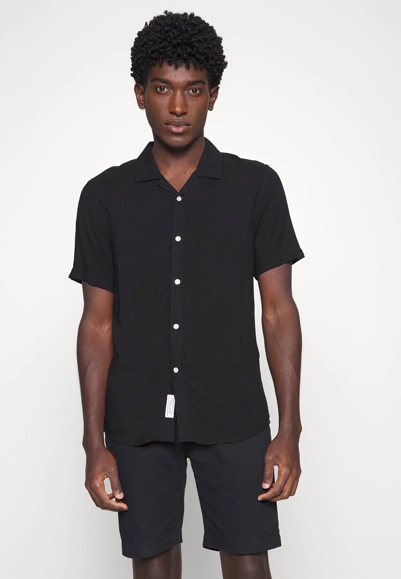 Pier One Hombre 2 PACK - Camisa - Black/white - Imagen 6