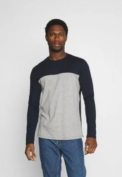 Pier One Camiseta De Manga Larga - Dark Blue, Hombre