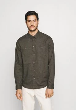 Pier One Hombre Camisa - Mottled Dark Green