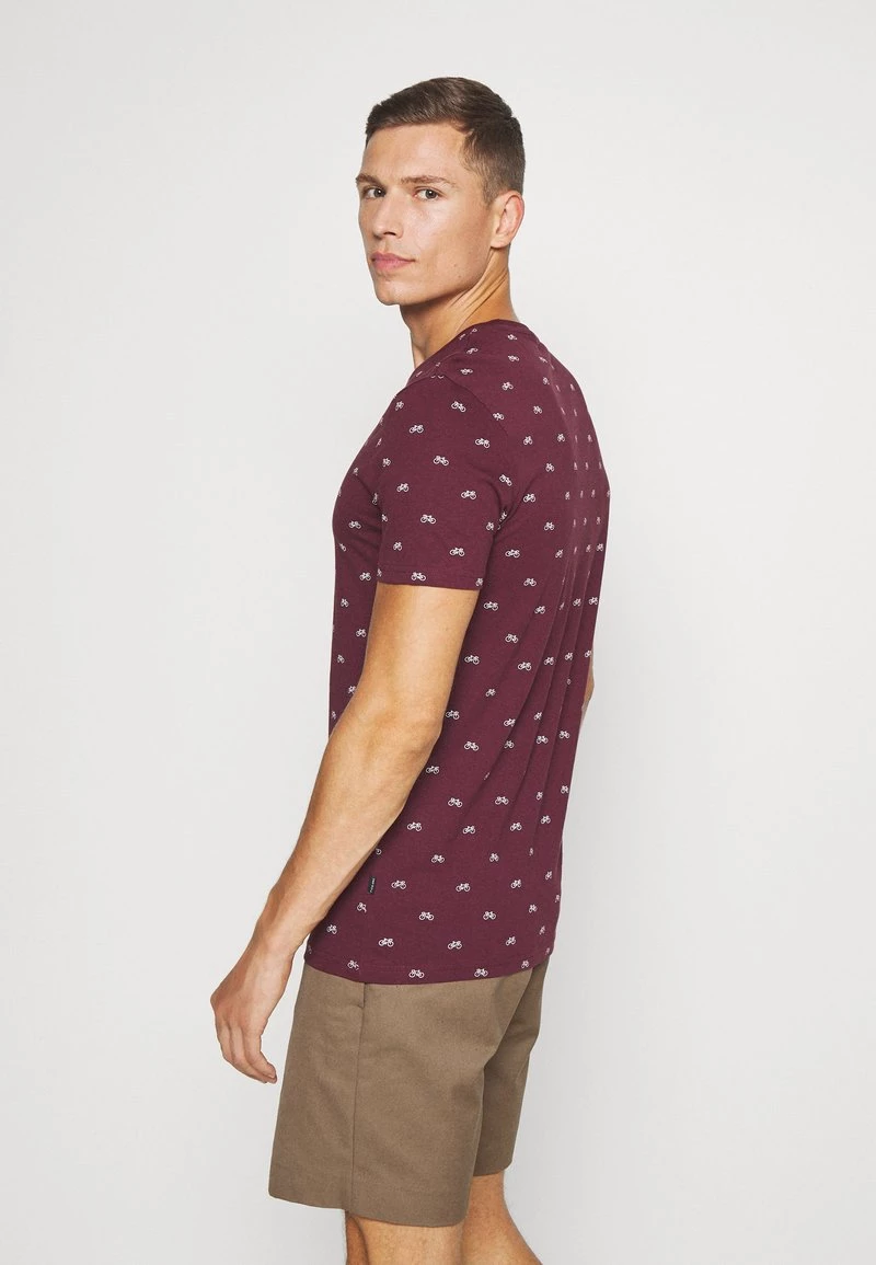 Pier One Hombre Camiseta Estampada - Bordeaux - Imagen 3