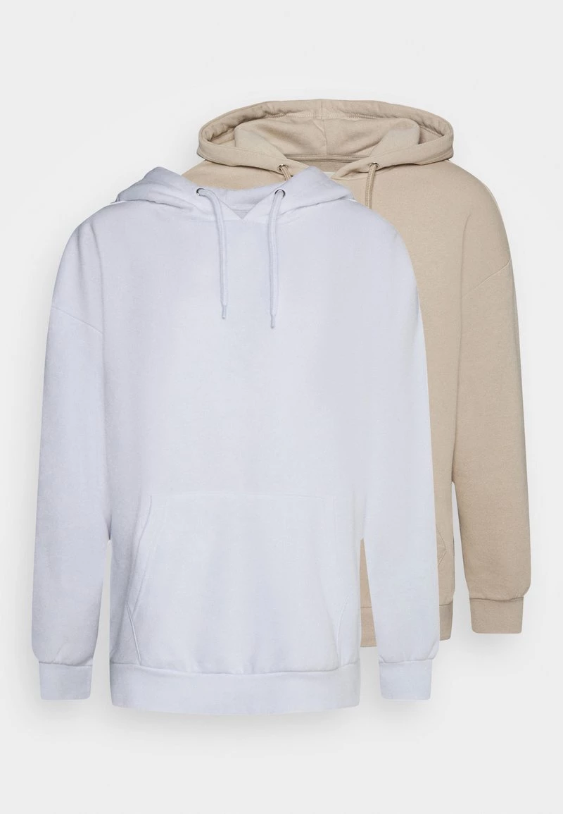 Pier One 2 Pack - Jersey Con Capucha - Beige/white, Hombre