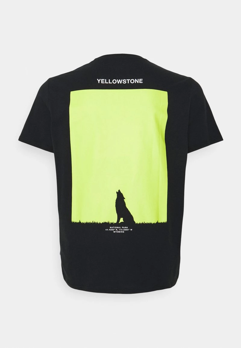 Pier One Hombre Camiseta Estampada - Black - Imagen 2