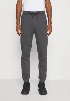 Pier One Hombre Pantalones Deportivos - Mottled Dark Grey