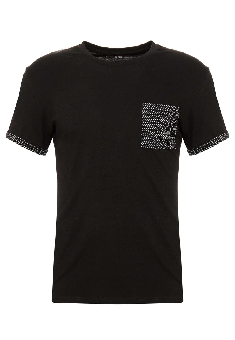 Pier One Hombre Camiseta Estampada - Black - Imagen 5