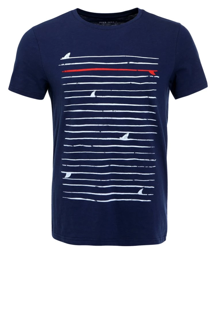 Pier One Camiseta Estampada - Navy, Hombre - Imagen 6