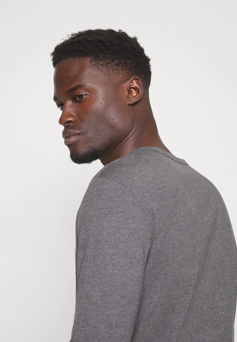 Pier One Hombre Camiseta De Manga Larga - Dark Grey Melange - Imagen 4