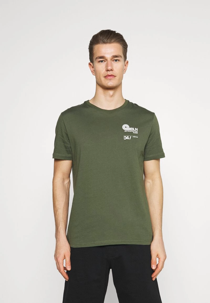 Pier One Hombre Camiseta Estampada - Green - Imagen 3