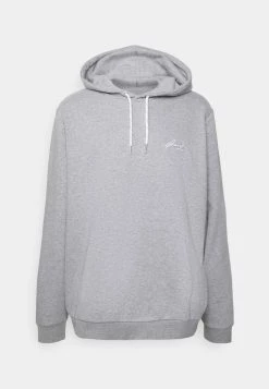 Pier One BIGBIG CORE SCRIPT HOODIE - Jersey Con Capucha - Mottled Grey, Hombre