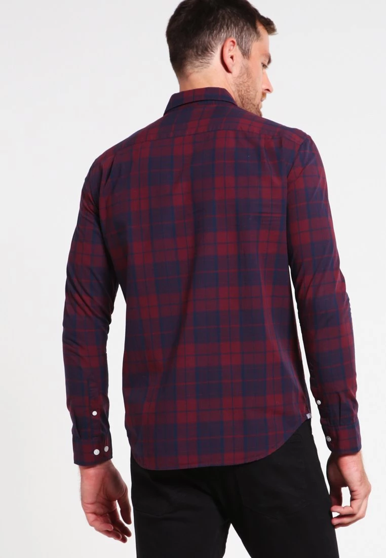 Pier One Hombre Camisa - Dark Blue/bordeaux - Imagen 3