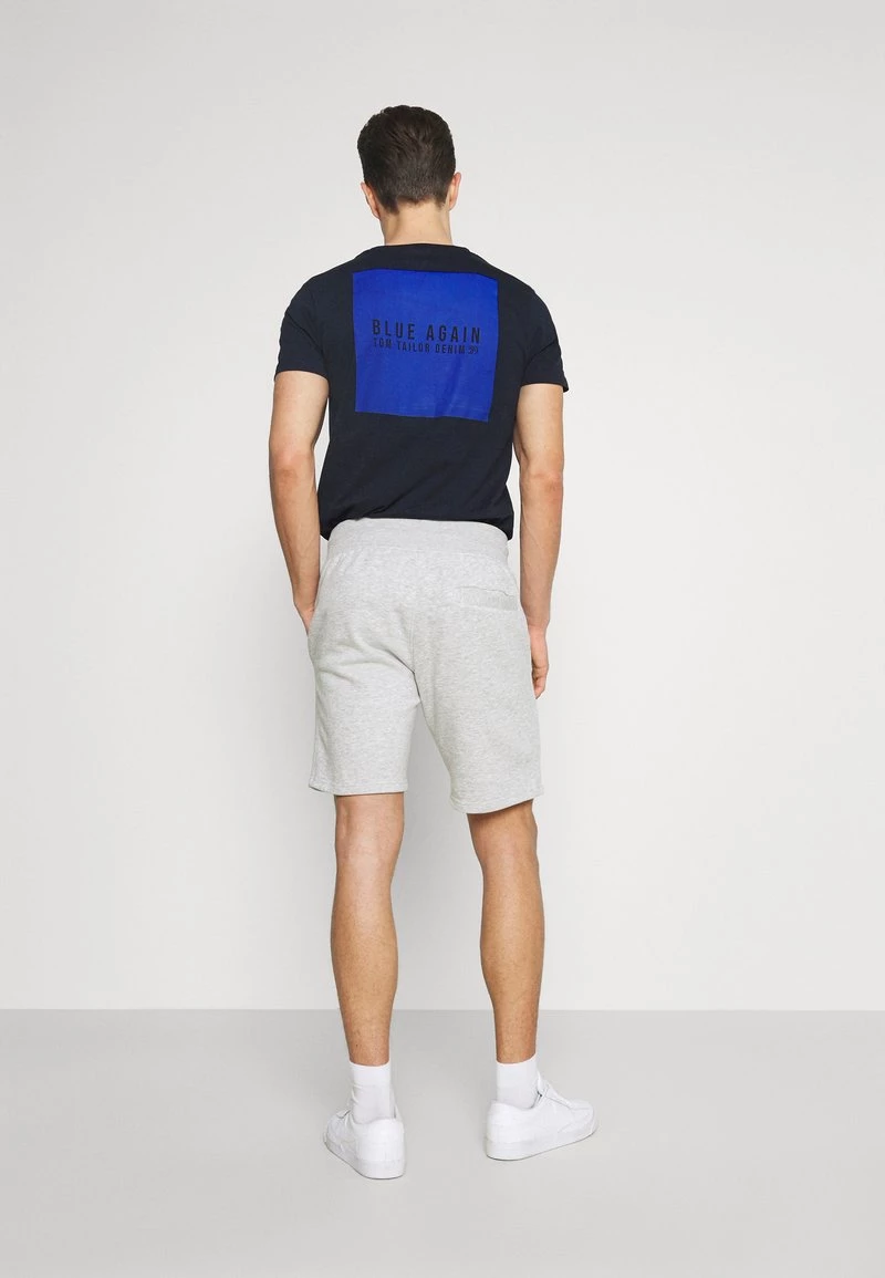 Pier One Hombre 2 PACK - Shorts - Mottled Light Grey/dark Blue - Imagen 3