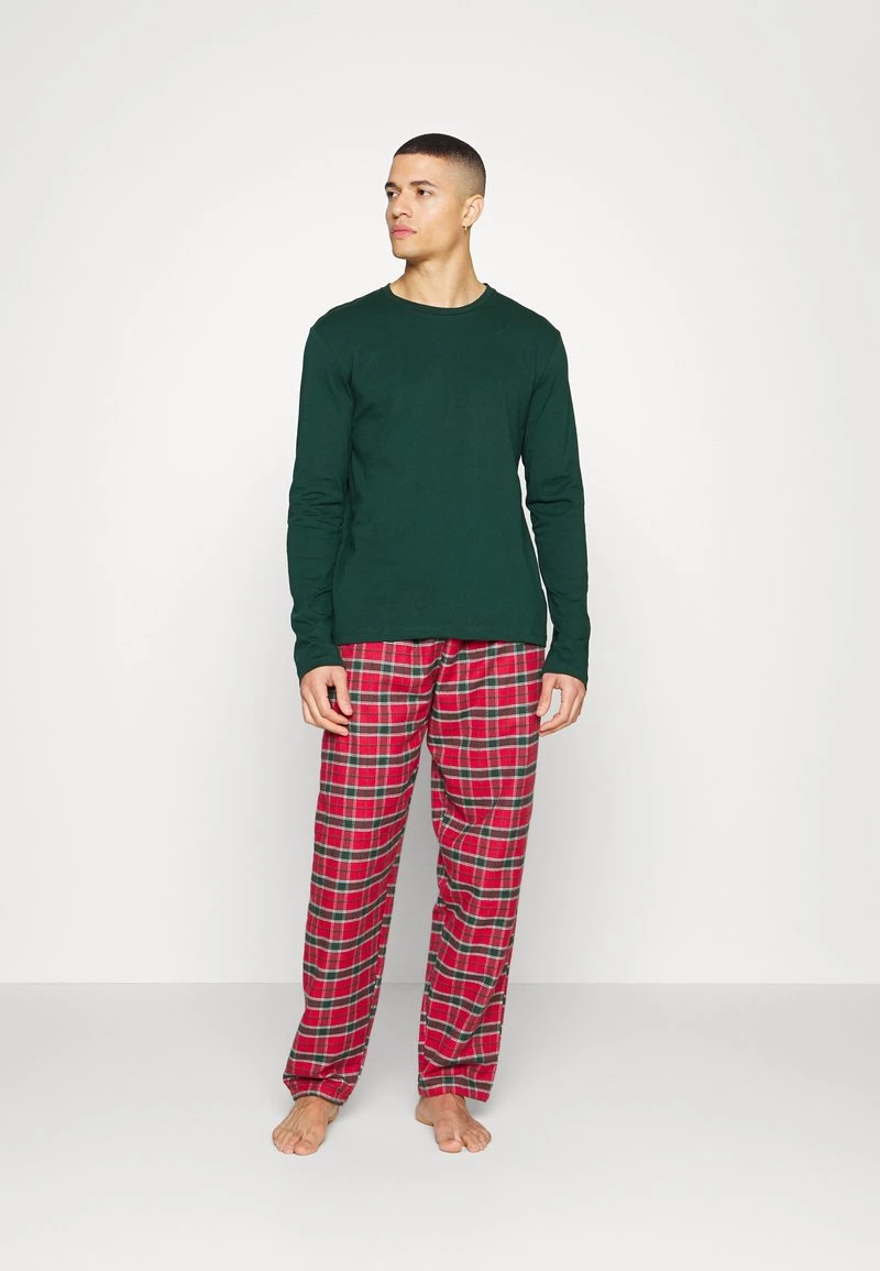 Pier One Hombre Pijama - Dark Green/red