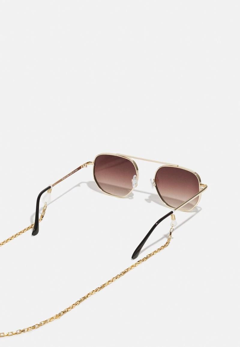 Pier One Unisexo WITH CHAIN SET UNISEX - Gafas De Sol - Brown - Imagen 2