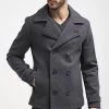 Pier One Abrigo Corto - Dark Grey, Hombre