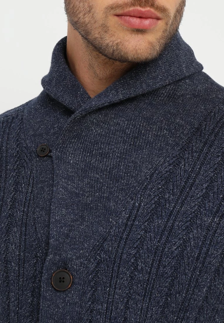 Pier One Hombre Chaqueta De Punto - Mottled Blue - Imagen 4