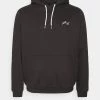 Pier One Hombre BIGBIG CORE SCRIPT HOODIE - Jersey Con Capucha - Black