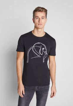 Pier One Hombre Camiseta Estampada - Black