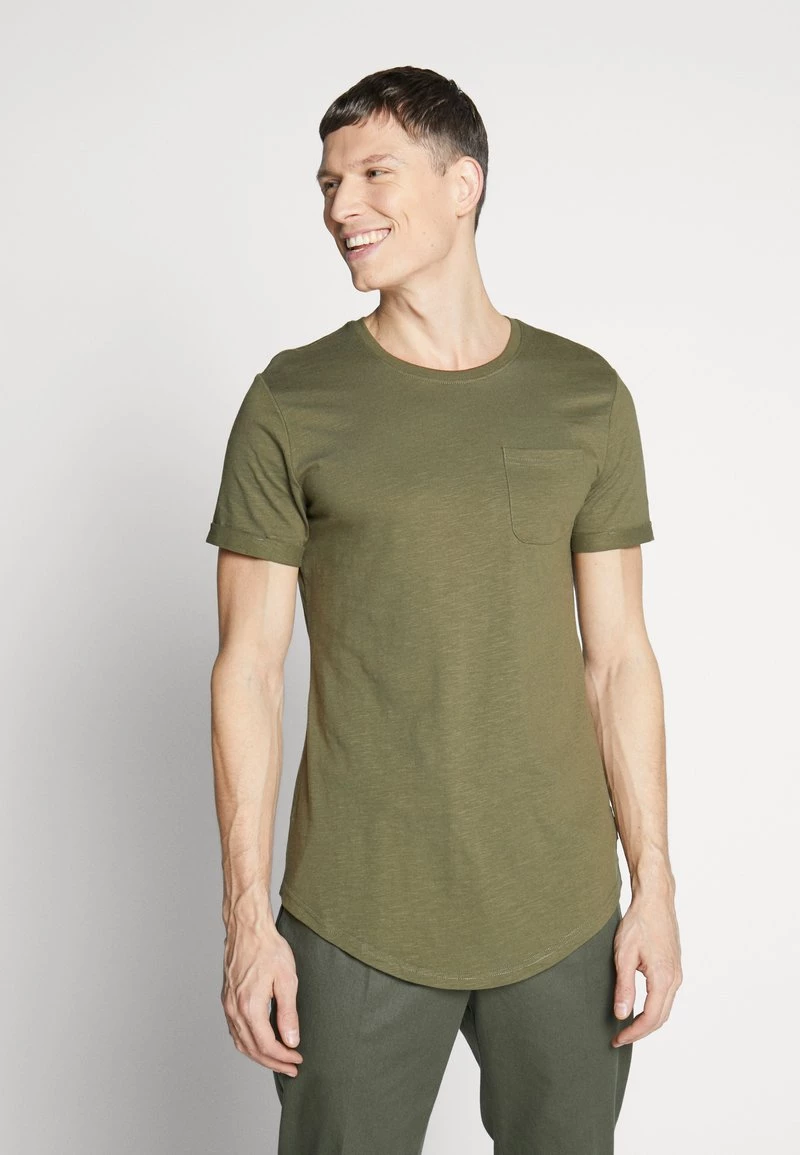 Pier One Hombre Camiseta Básica - Oliv