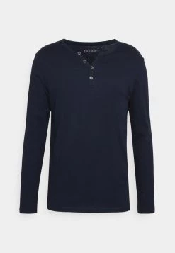 Pier One Hombre Camiseta De Manga Larga - Navy