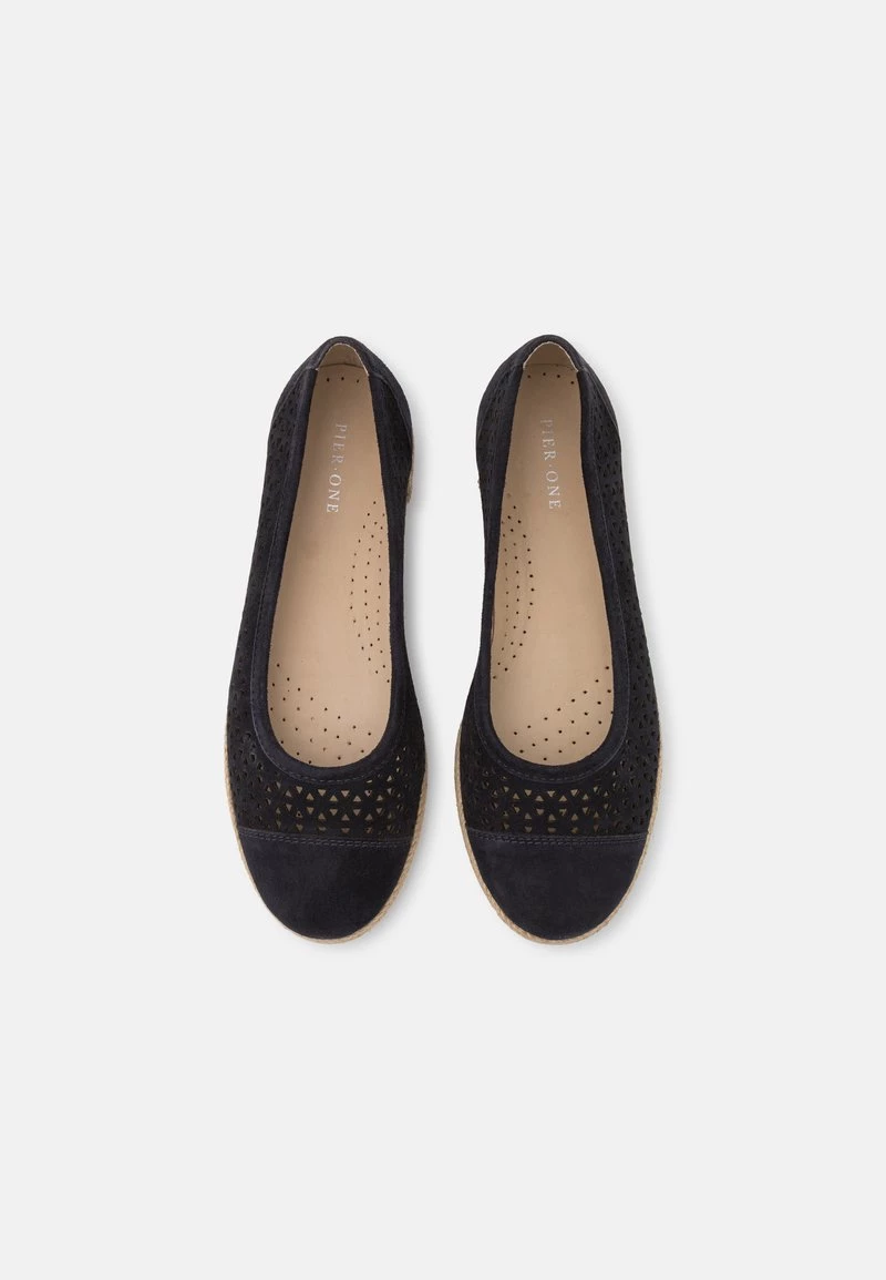 Pier One Mujer LEATHER - Bailarinas - Dark Blue - Imagen 6