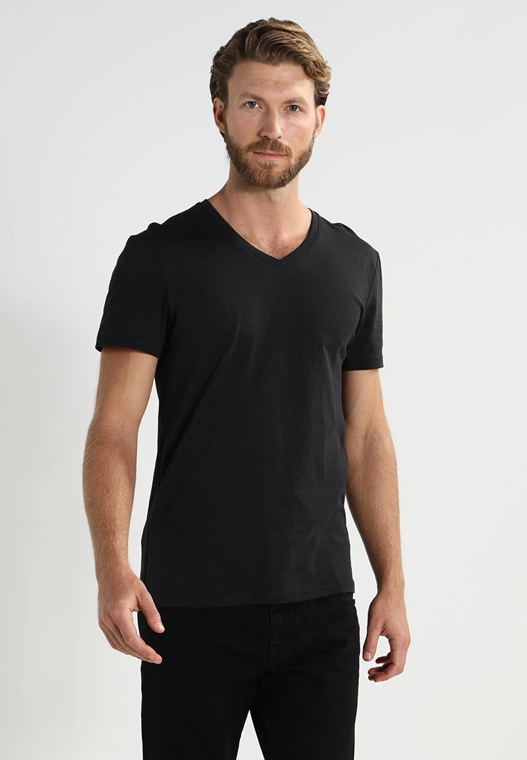 Pier One Hombre 2 PACK - Camiseta Básica - Black - Imagen 3