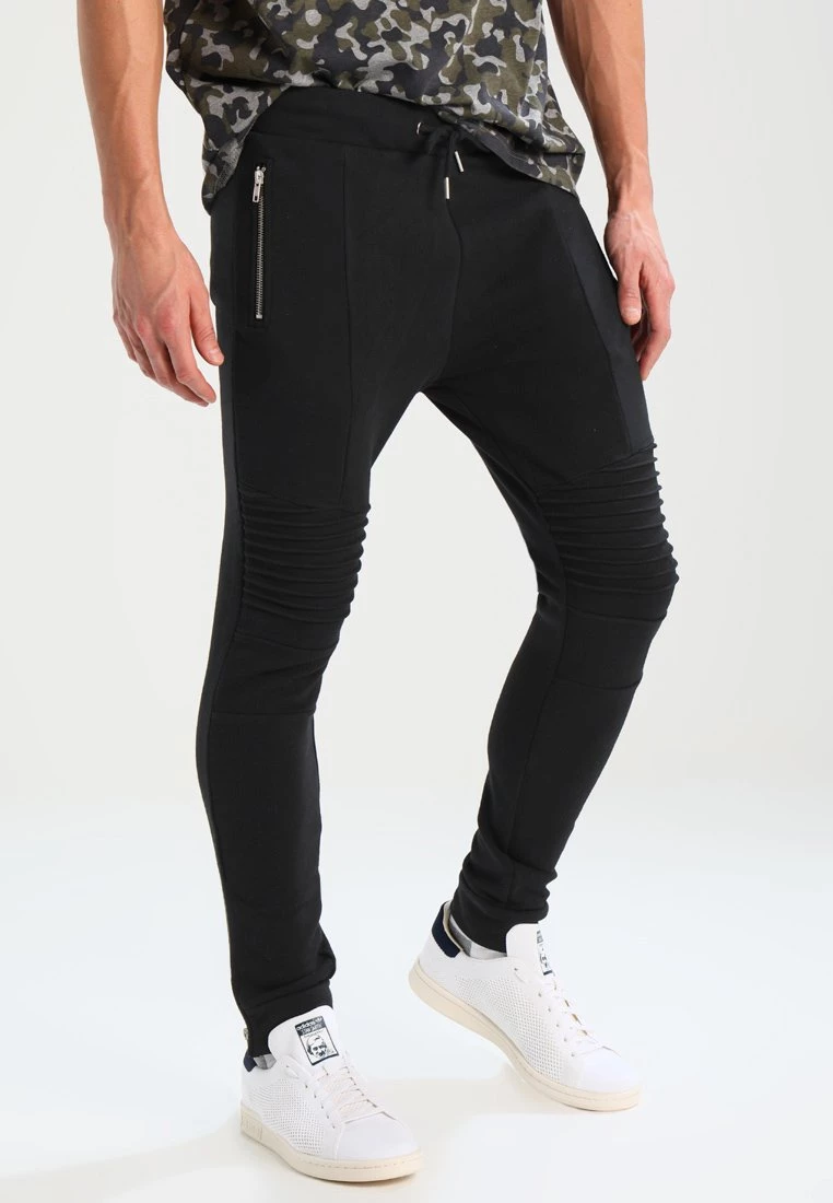 Pier One Hombre BIKER JOGGER - Pantalones Deportivos - Black